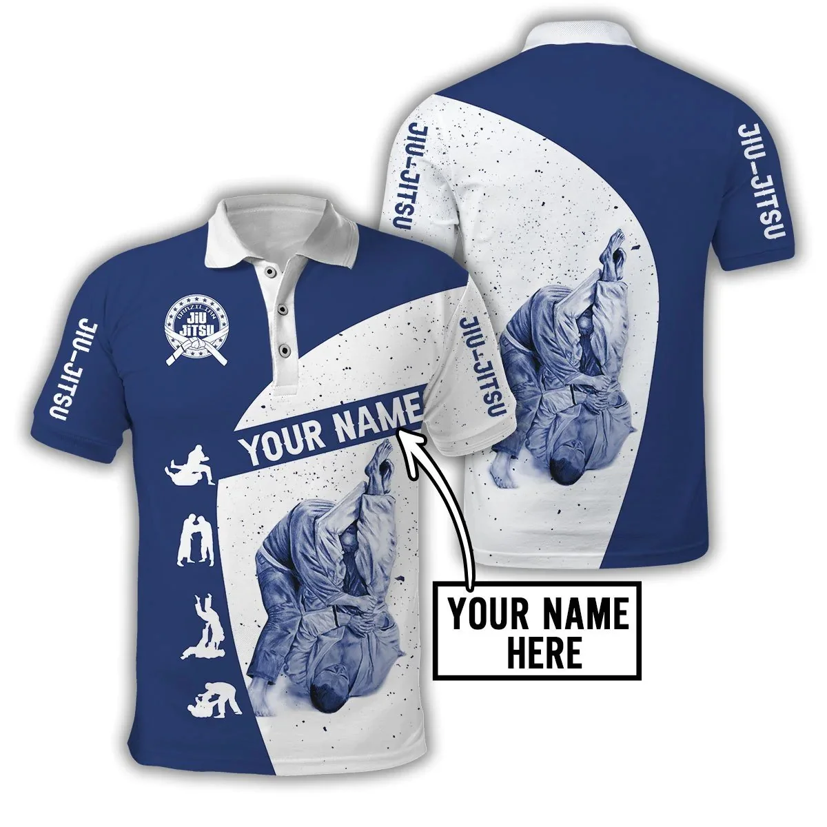 Men'S Fashion Names - Customized Name Jiu Jitsu 3D All