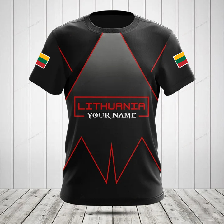 Men'S Fashion Names - Custom Name Summer Casual Lithuania Flag
