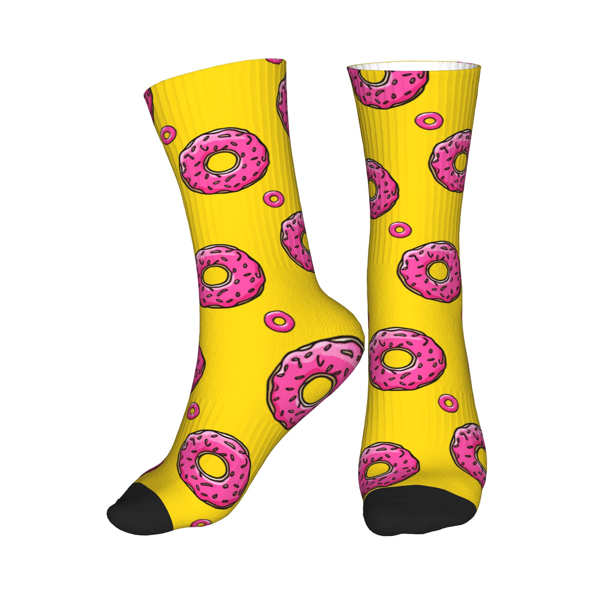 Men'S Fashion Youtube - Homer S-Simpsons Donut Pattern Socks Korean
