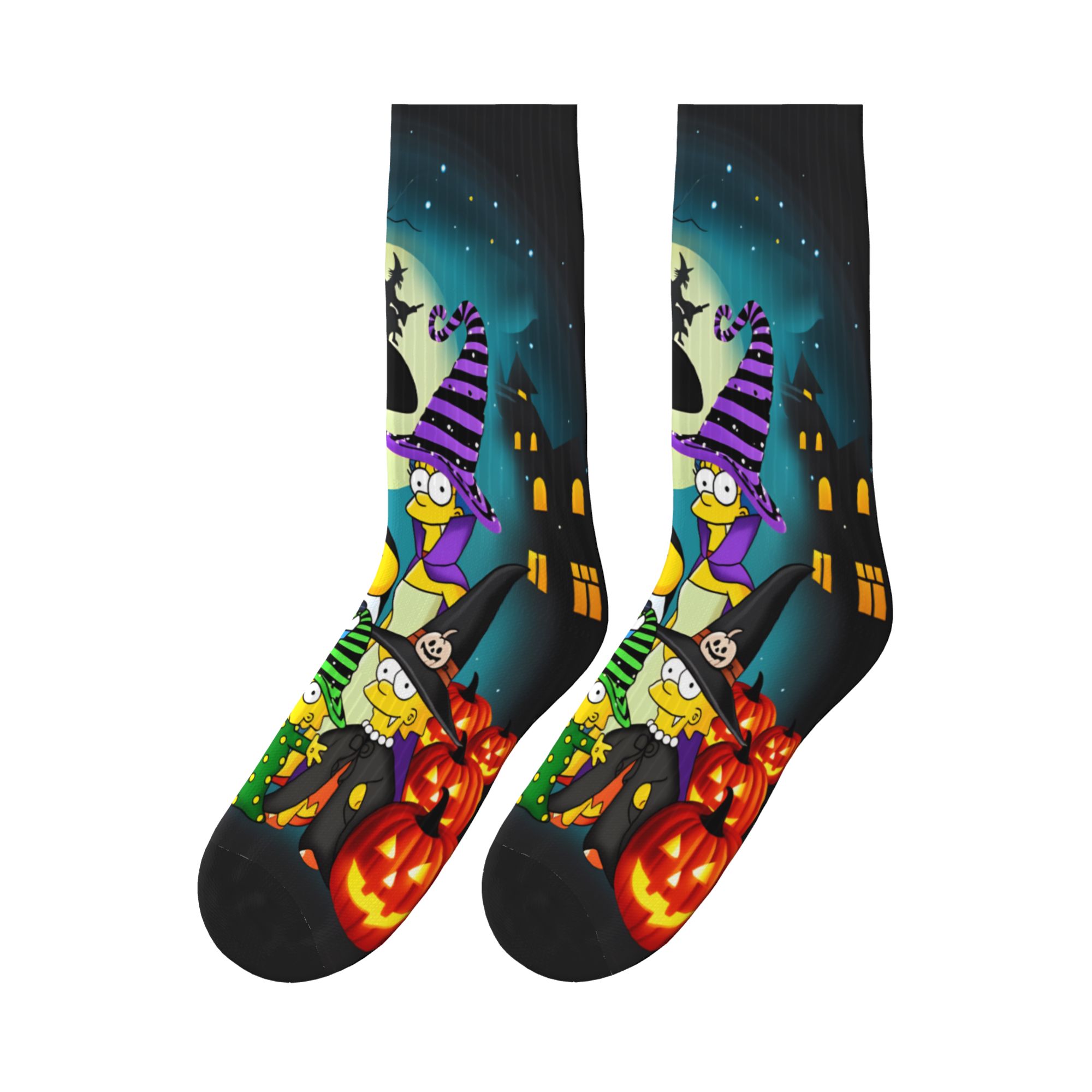 Men'S Fashion Youtube - S-Simpsons Witch Pumpkin Halloween Family Socks