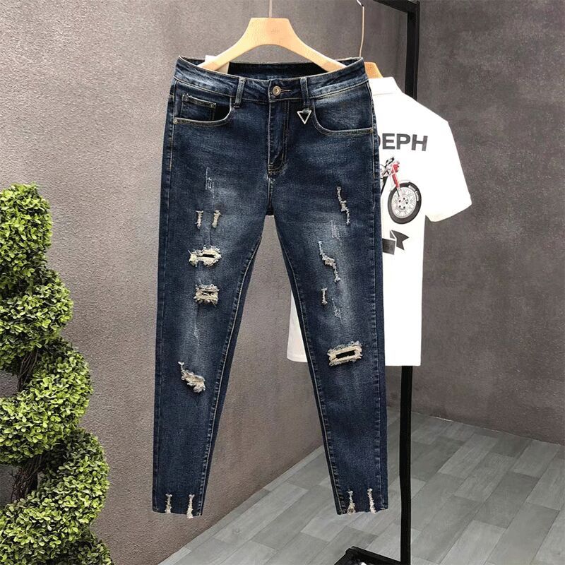 Men'S Fashion Jeans 2025 - Cropped Jeans for Men Ripped Trousers