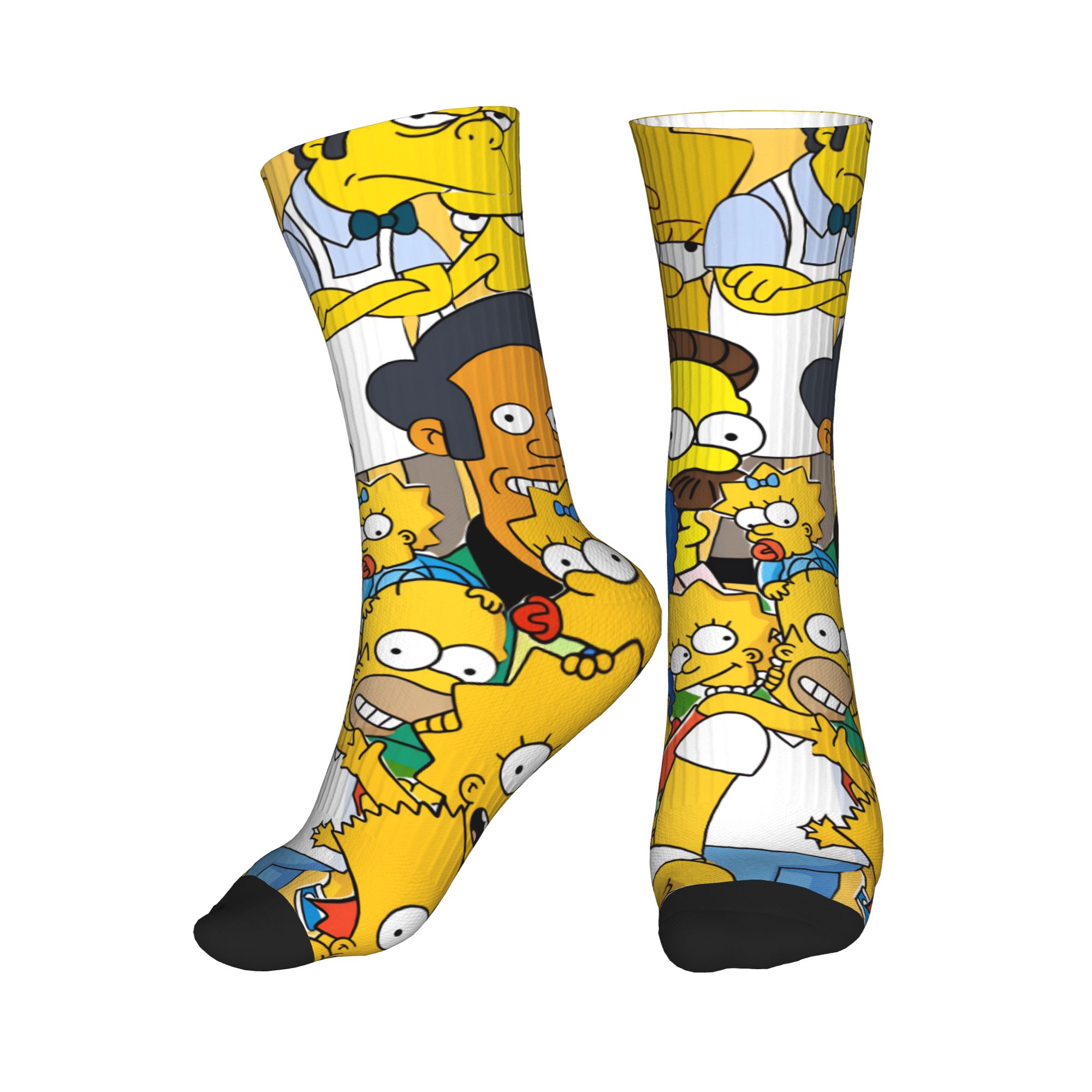 Men'S Fashion Youtube - Funny S-Simpsons Characters Chaos Collage Socks