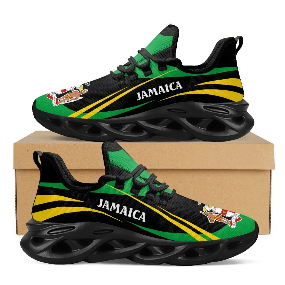 Men'S Fashion Footwear - Jamaica Flag Print Shoes Men Sneakers