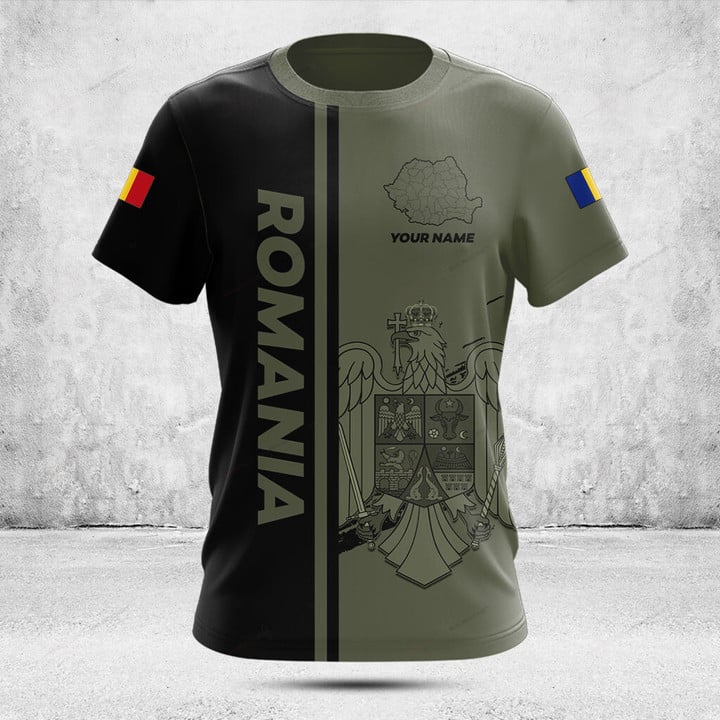 Men'S Fashion Names - Custom Name Summer Casual Romania Flag