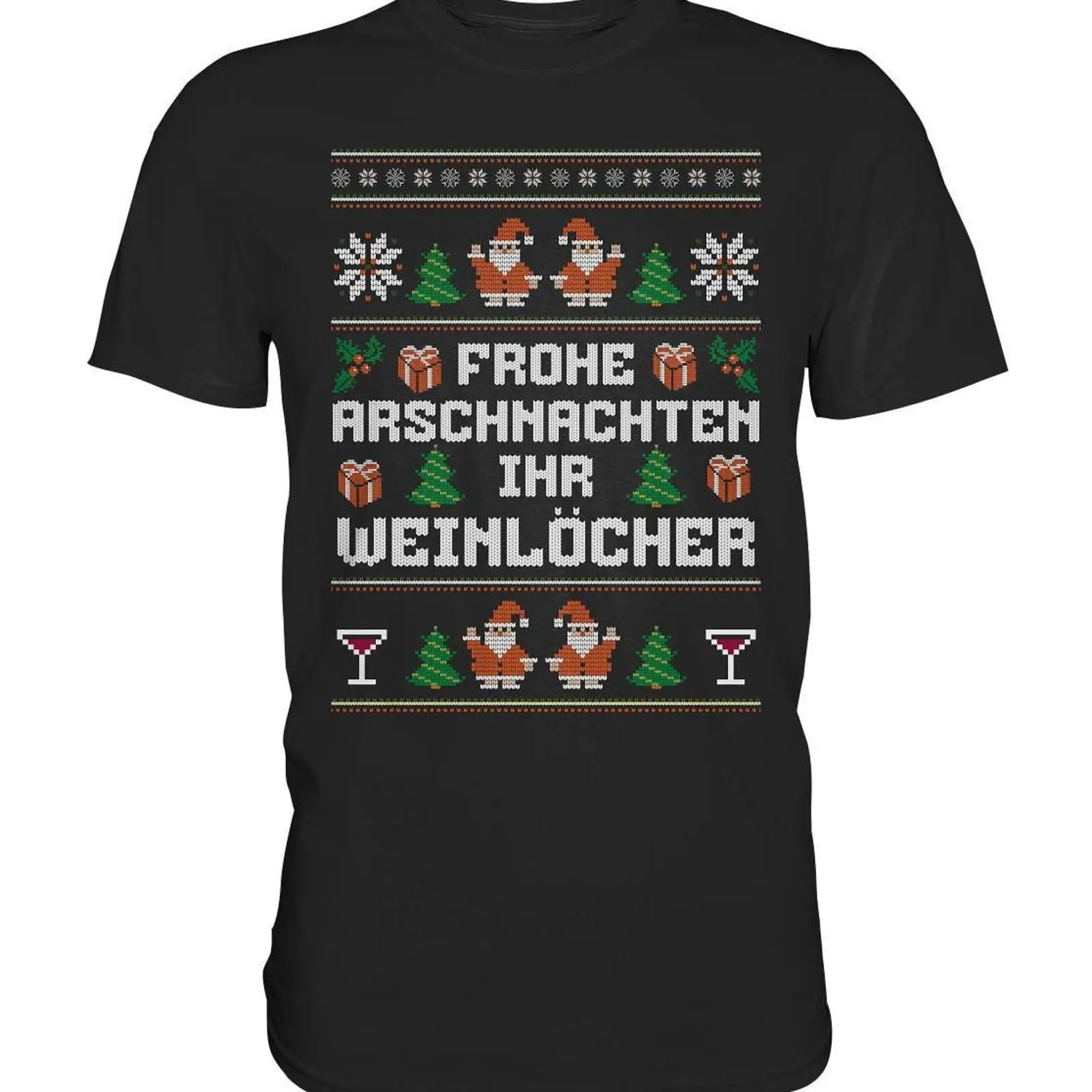 Men'S Fashion Outfit Ideas - Merry Christmas you wine holes Funny