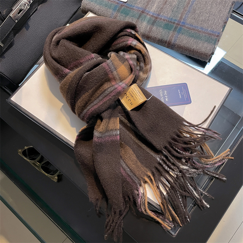 Men Scarf Wool - High Quality Pure 100% Wool Men