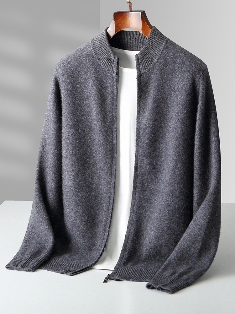 Men'S Fashion Zip Sweater - Autumn Winter Men's Woo Cardigan Zippers