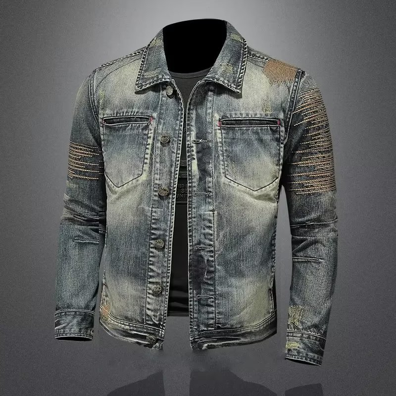 Men'S Fashion Jeans 2025 - 2025 winter denim jacket male Fashion