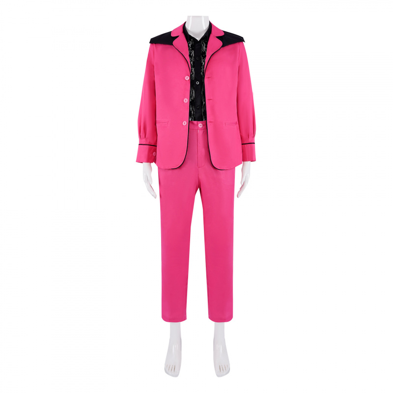 Mens Fashion Dress Shirts - Movie Elvis Presley Costume Pink Lacket
