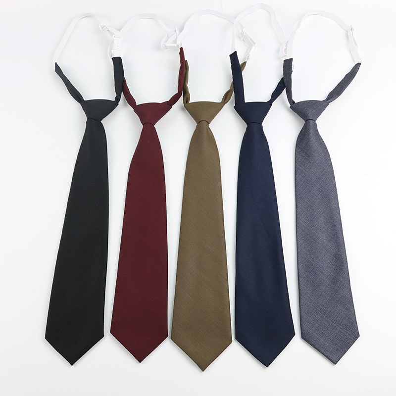 Mens Fashion Dress Shirts - 33CM Length Solid Color Brown Neckties
