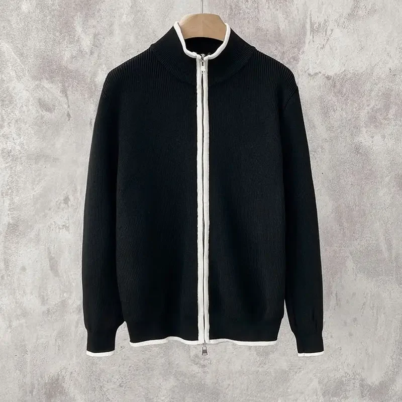 Men'S Fashion Zip Sweater - Men's Clothing Cardigan Zipper Knit Sweater
