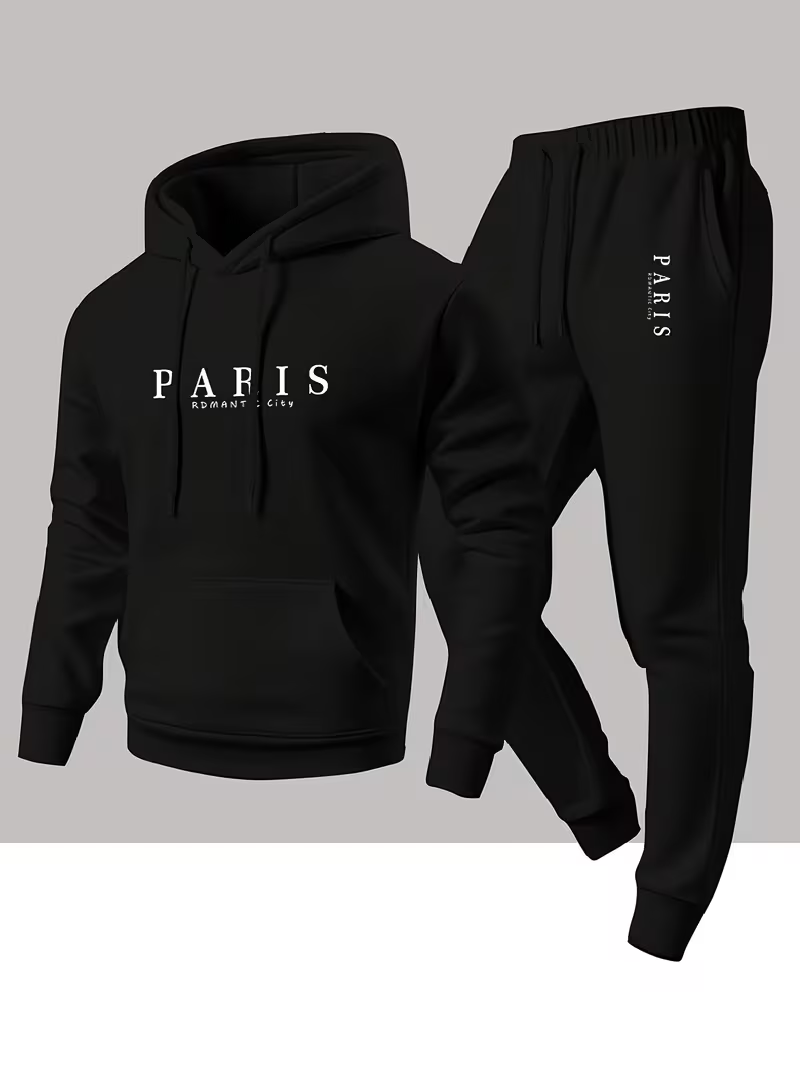 Men'S Fashion Pants - Paris Alphabet high-quality men's sportswear casual