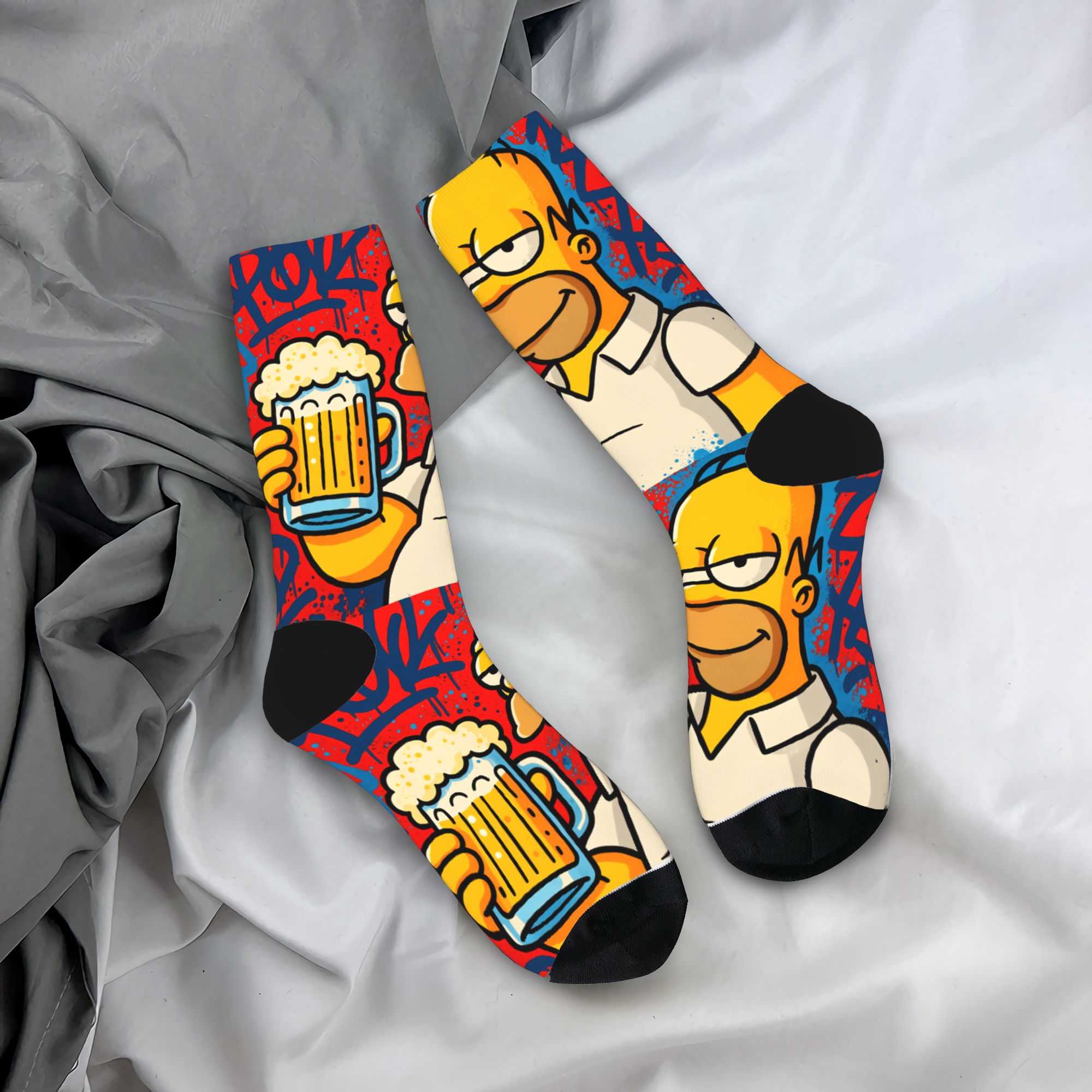 Men'S Fashion Youtube - Adults Men Socks Funny S-Simpsons Beer