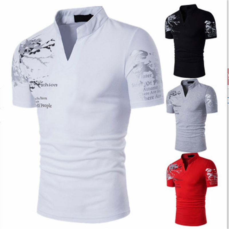 Mens Fashion Dress Shirts - New Summer Casual Polo Shirt Men