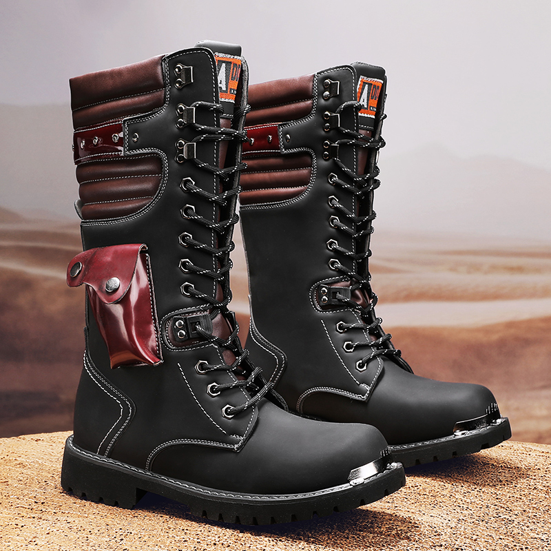 Men's high top motorcycle boot - Fashion Men'S Boots recension och pris