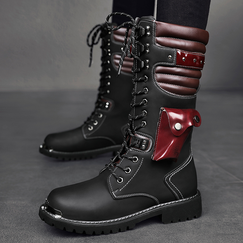 Men's high top motorcycle boot - Fashion Men'S Boots recension och pris