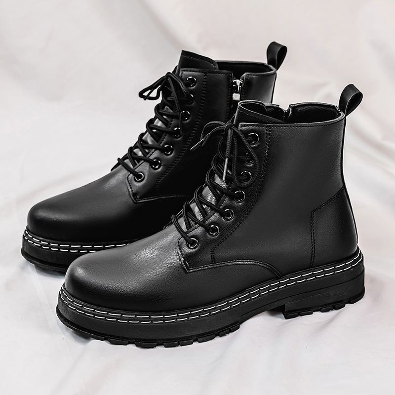 Men's 4-Season Black Patent Le - Fashion Men'S Boots recension och pris