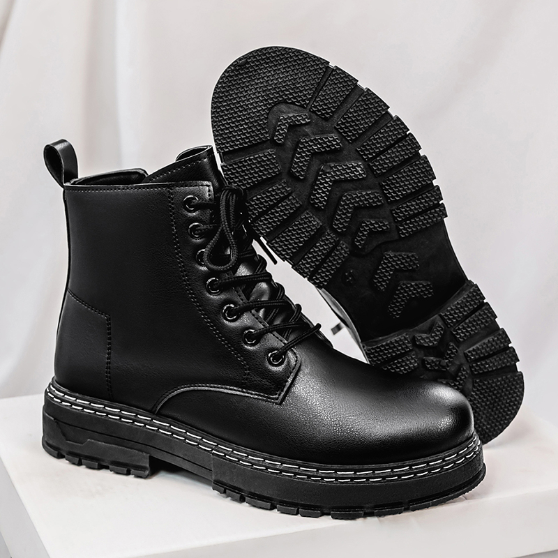 Men's 4-Season Black Patent Le - Fashion Men'S Boots recension och pris