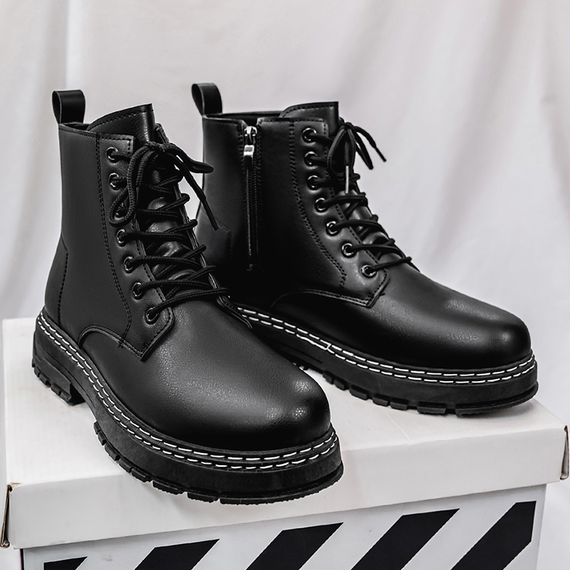 Men's 4-Season Black Patent Le - Fashion Men'S Boots recension och pris