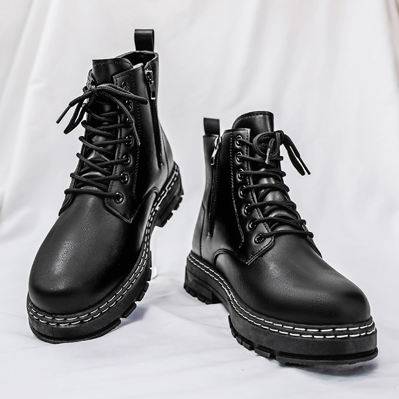 Men's 4-Season Black Patent Le - Fashion Men'S Boots recension och pris