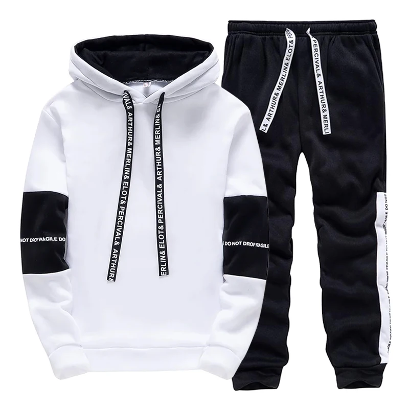 Black White Men's Tracksuit Fa - Men'S Fashion Pants recension och pris