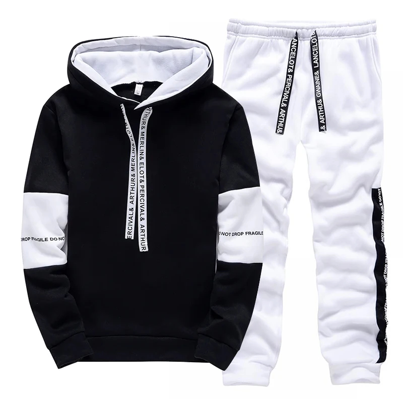 Black White Men's Tracksuit Fa - Men'S Fashion Pants recension och pris