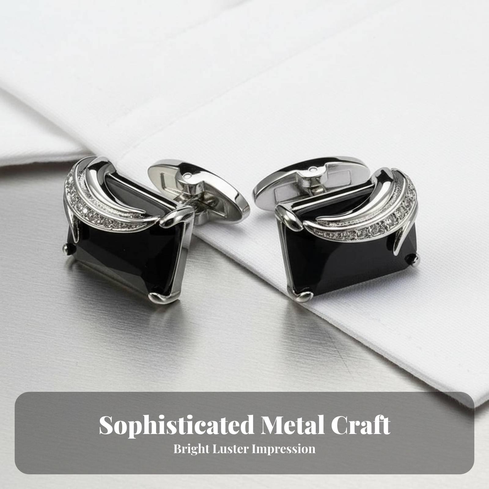 Fashion Crystal Men Cufflinks  - Mens Fashion Dress Shirts recension och pris