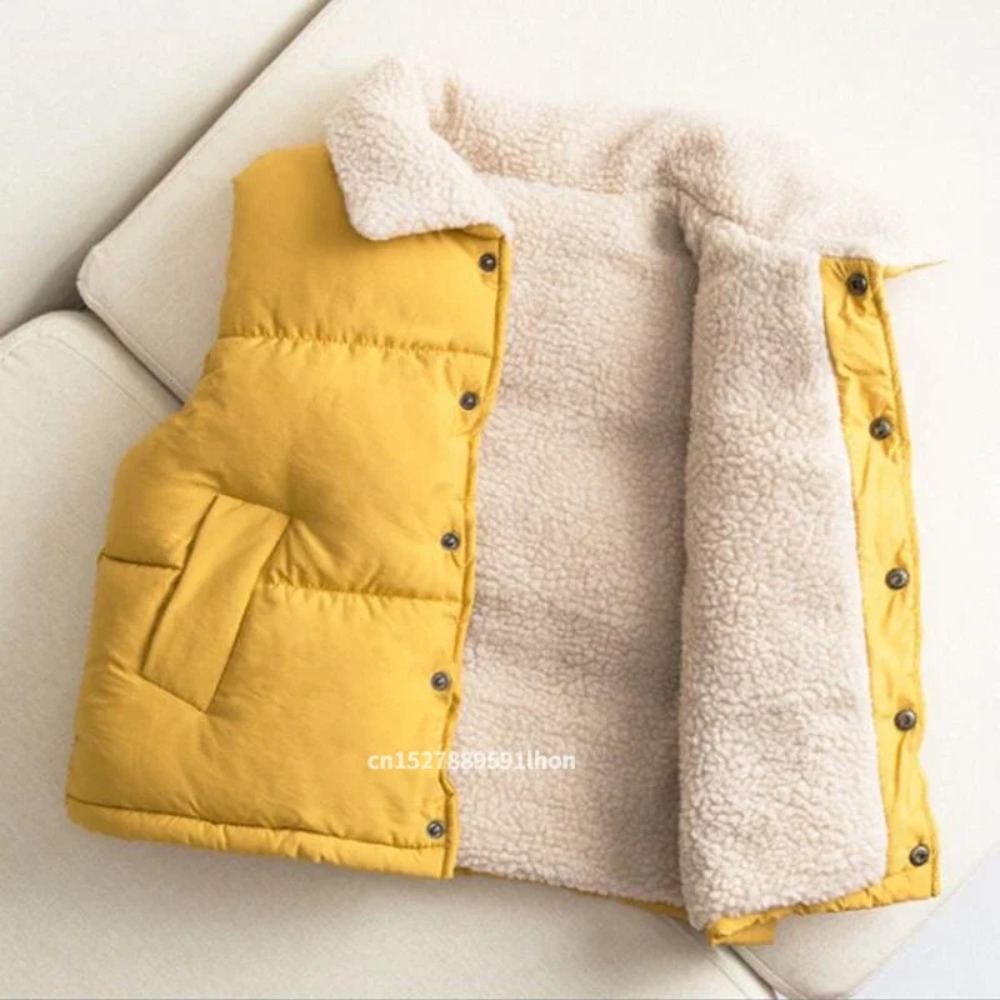 Kids Winter Warm Puffer Vest S - Sherpa Jacket Fleece recension och pris