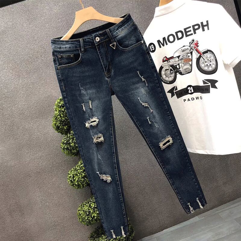 Cropped Jeans for Men Ripped T - Men'S Fashion Jeans 2025 recension och pris