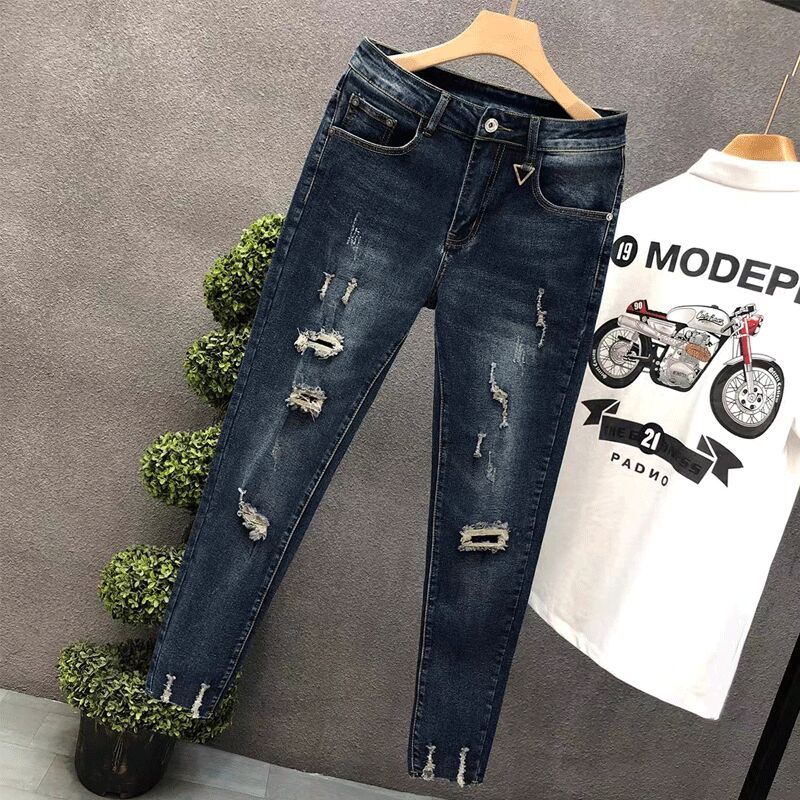 Cropped Jeans for Men Ripped T - Men'S Fashion Jeans 2025 recension och pris