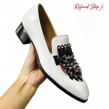 Metal Rivets Black Tassels Whi - Men'S Fashion Loafers Shoes recension och pris