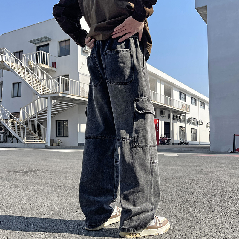 2025 new men's cement grey wor - Men'S Fashion Jeans 2025 recension och pris