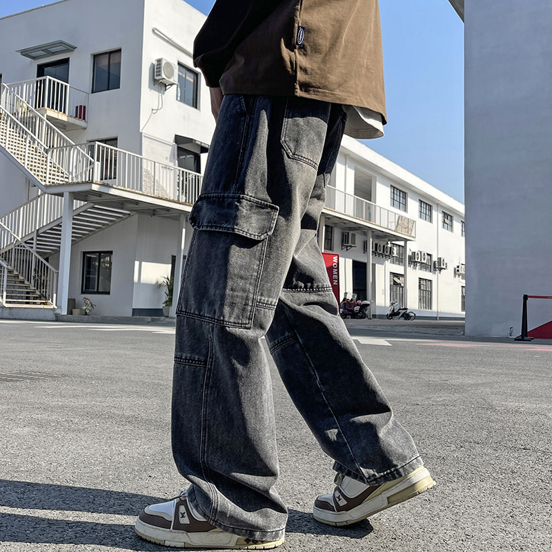 2025 new men's cement grey wor - Men'S Fashion Jeans 2025 recension och pris