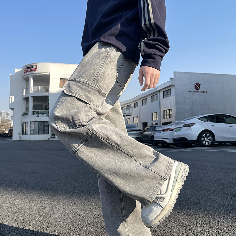 2025 new men's cement grey wor - Men'S Fashion Jeans 2025 recension och pris
