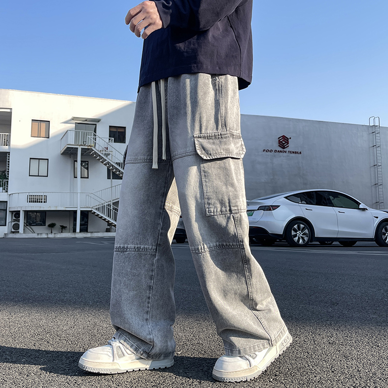 2025 new men's cement grey wor - Men'S Fashion Jeans 2025 recension och pris