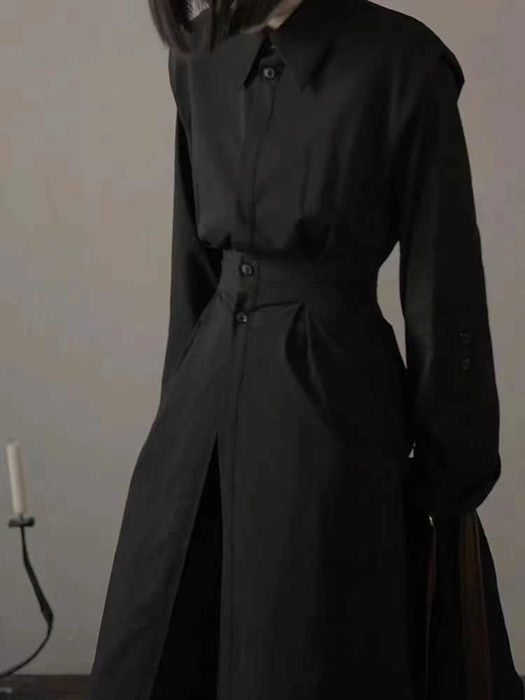 Niche Dark Black Series Costum - Mens Fashion Dress Shirts recension och pris
