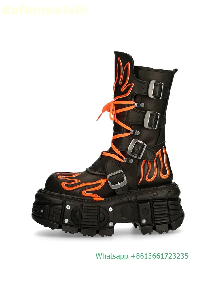 Retro Dark Style Punk Motorcyc - Fashion Men'S Boots recension och pris