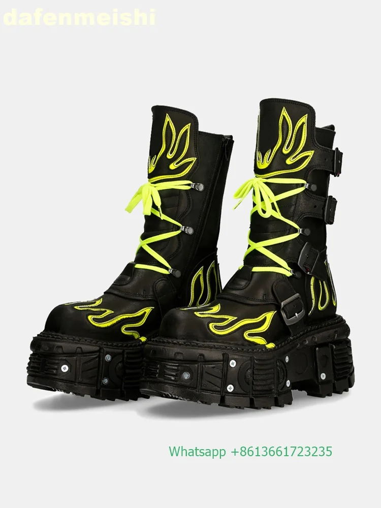 Retro Dark Style Punk Motorcyc - Fashion Men'S Boots recension och pris