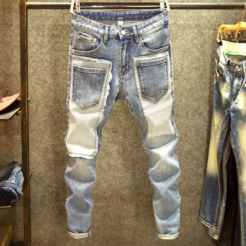 Trendy 2025 Brand Sticker Hand - Men'S Fashion Jeans 2025 recension och pris