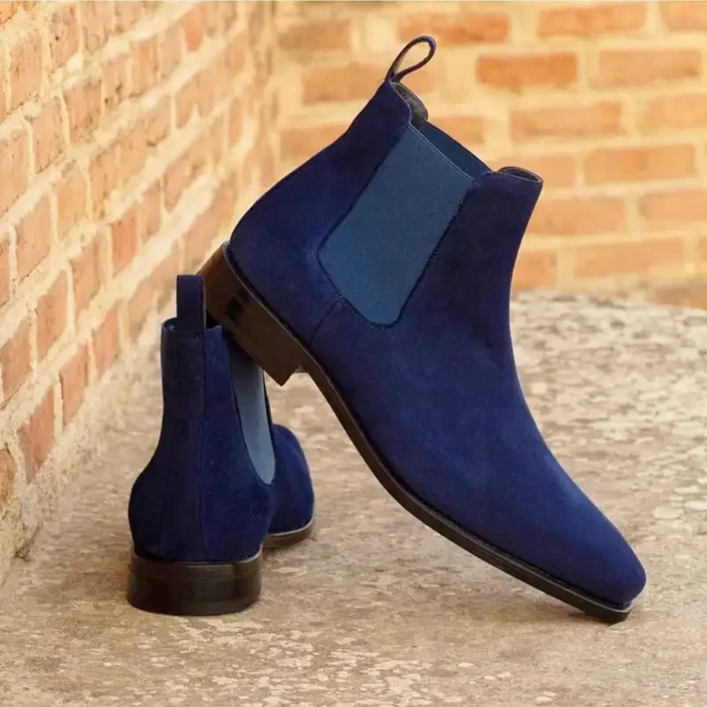 Chelsea Boots Men Blue Faux Su - Fashion Men'S Boots recension och pris