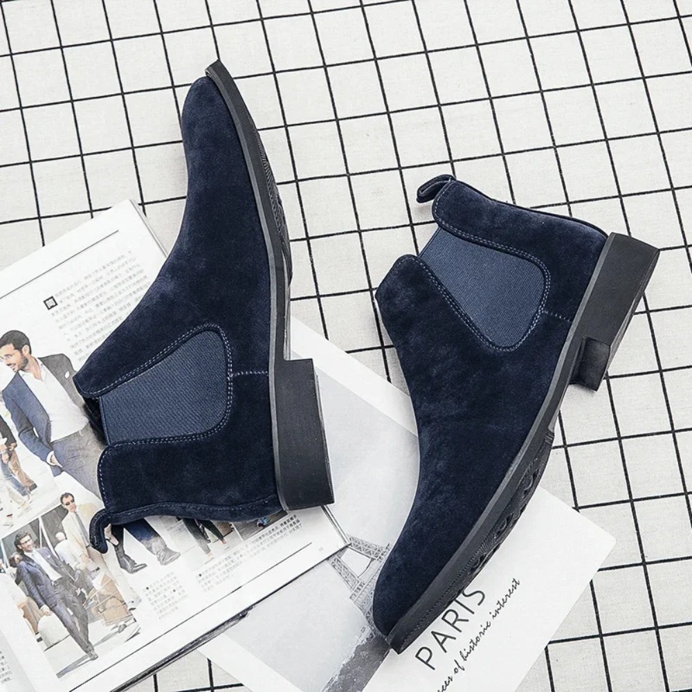 Chelsea Boots Men Blue Faux Su - Fashion Men'S Boots recension och pris