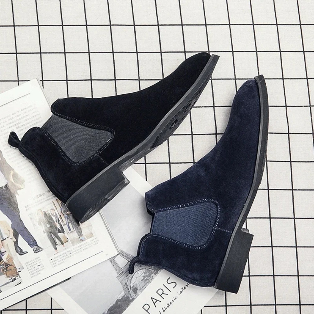 Chelsea Boots Men Blue Faux Su - Fashion Men'S Boots recension och pris