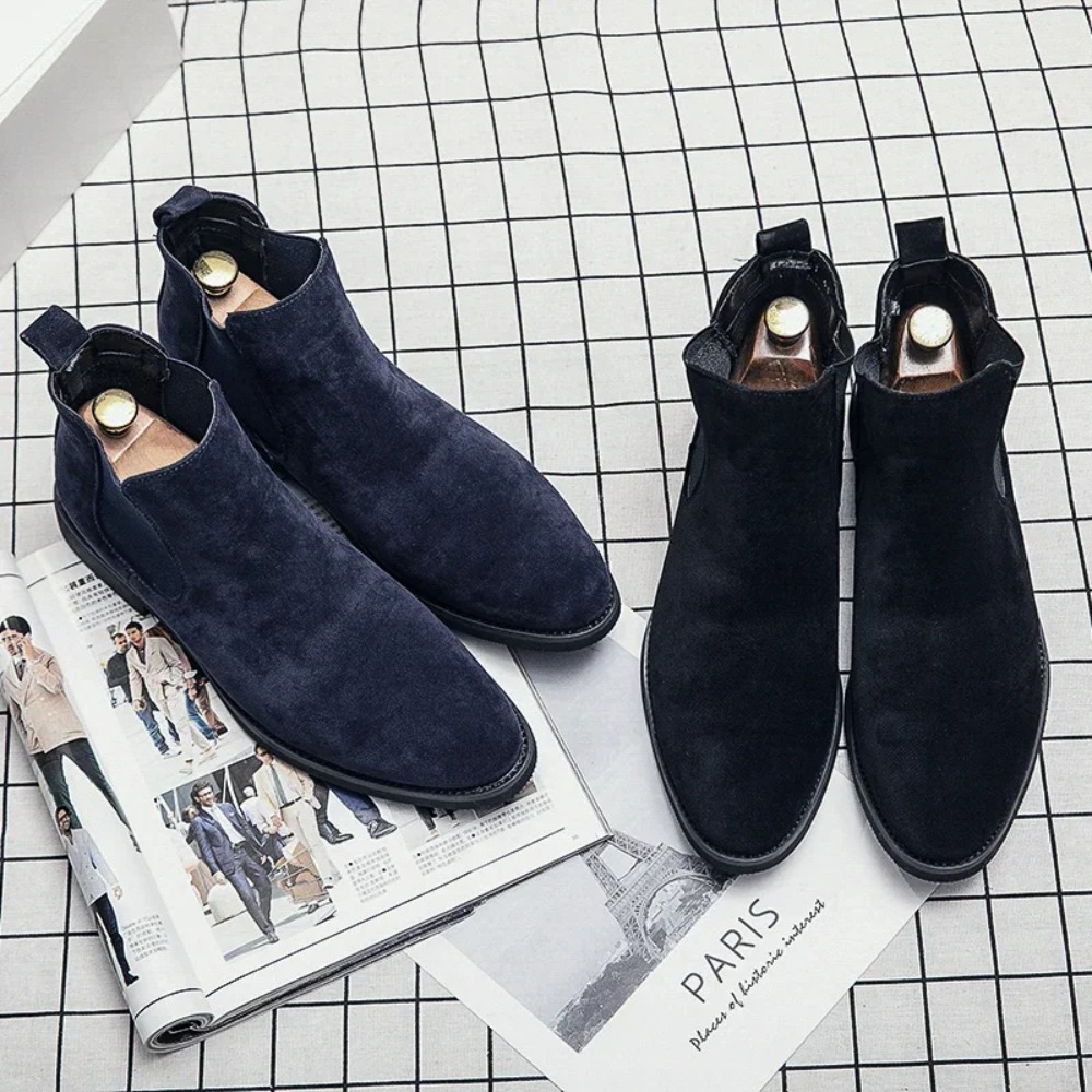 Chelsea Boots Men Blue Faux Su - Fashion Men'S Boots recension och pris