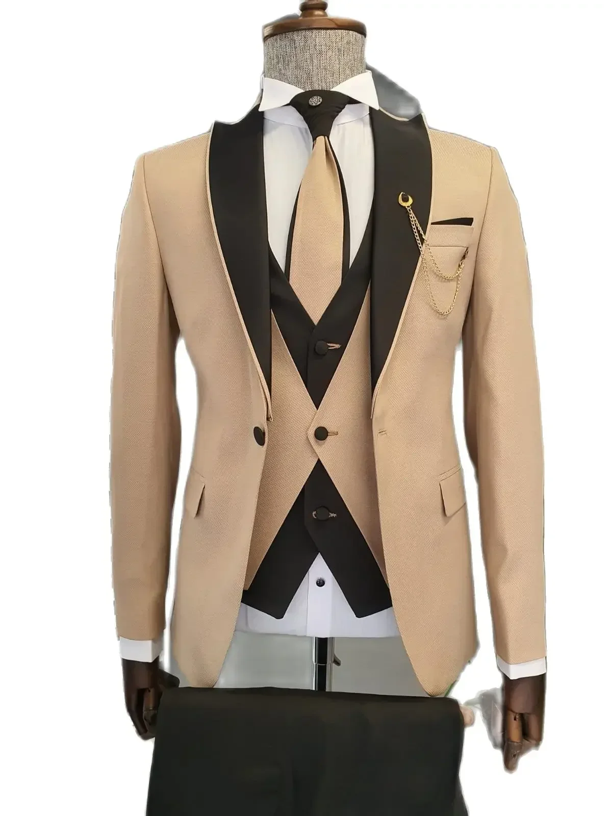 champagne Jacket Black Pant En - Slim Fit Blazer Men recension och pris