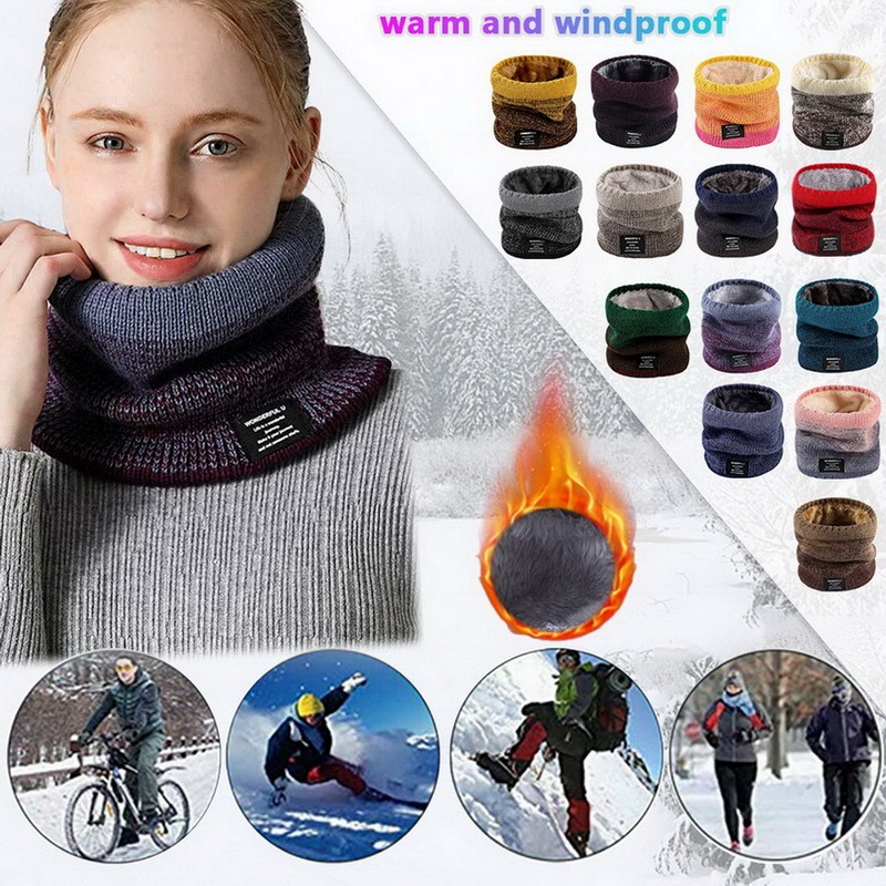Winter Women Men's Knitted Gra - Men Scarf Wool recension och pris