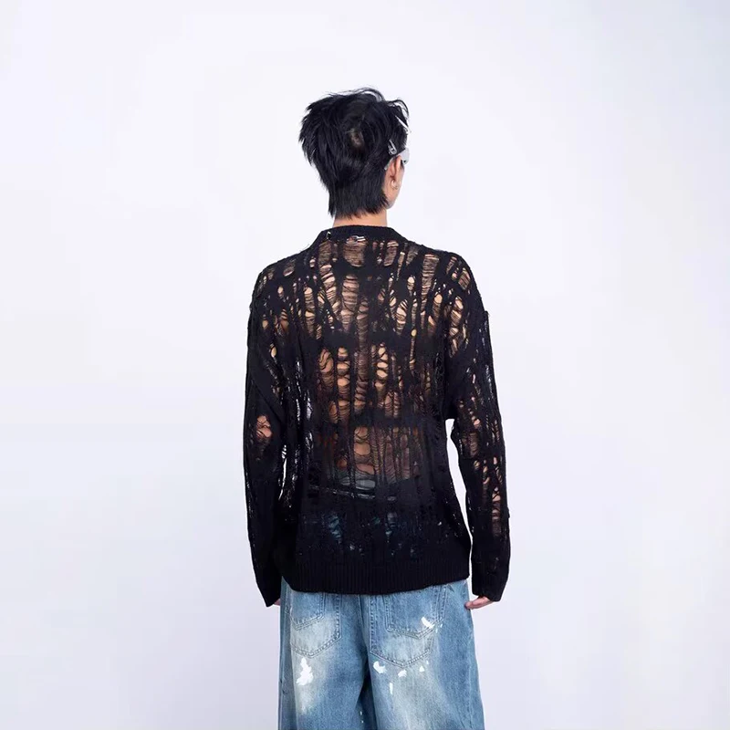 Vintage Ripped Hollow Out Mesh - Mens Fashion Mullet recension och pris