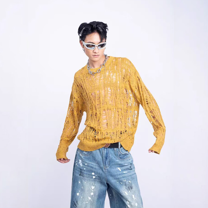 Vintage Ripped Hollow Out Mesh - Mens Fashion Mullet recension och pris