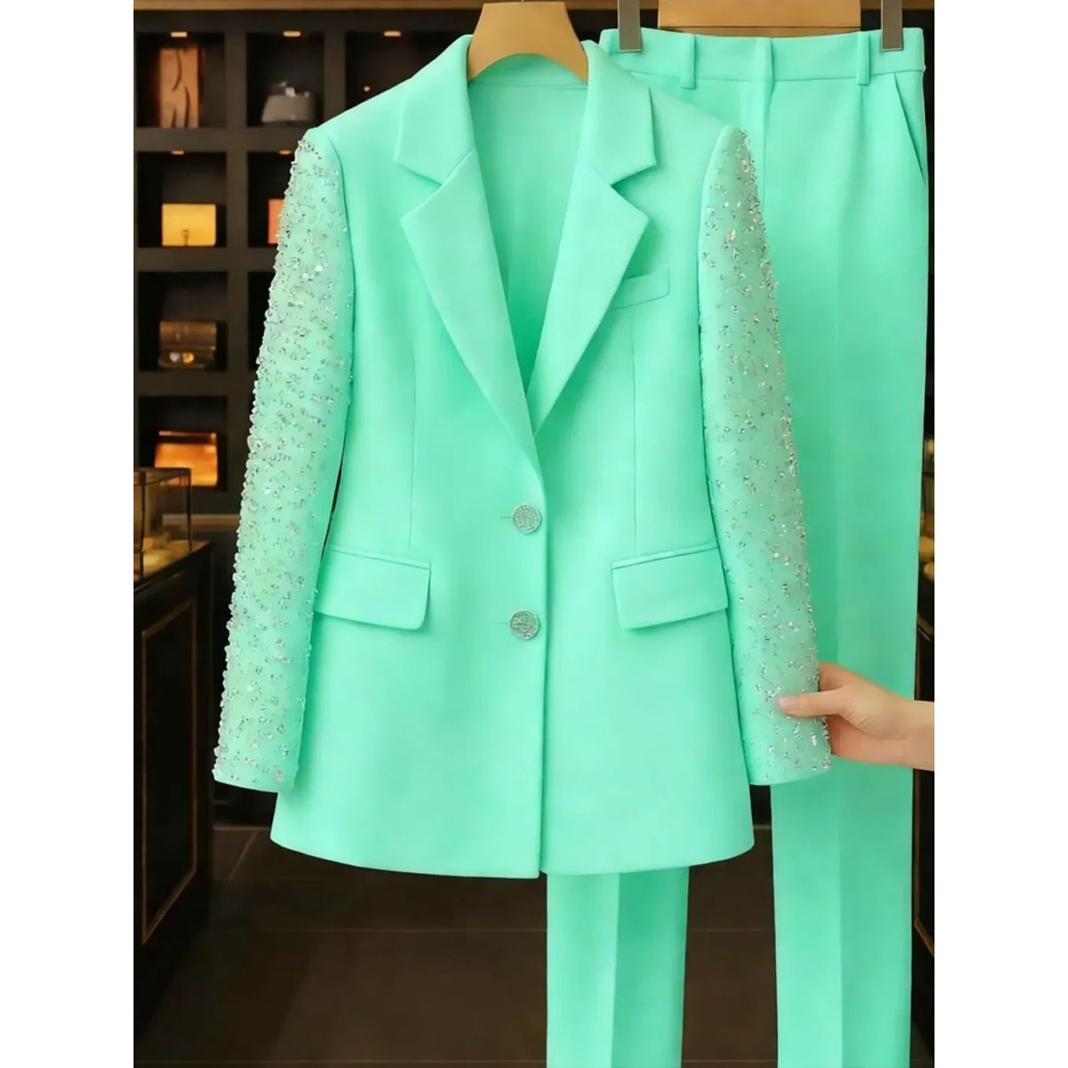 Men Suits Slim Fit Diamond  Lu - Slim Fit Blazer Men recension och pris