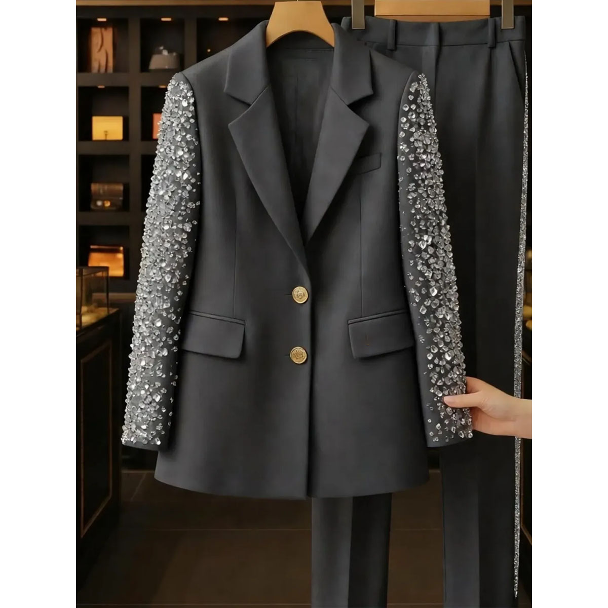 Men Suits Slim Fit Diamond  Lu - Slim Fit Blazer Men recension och pris