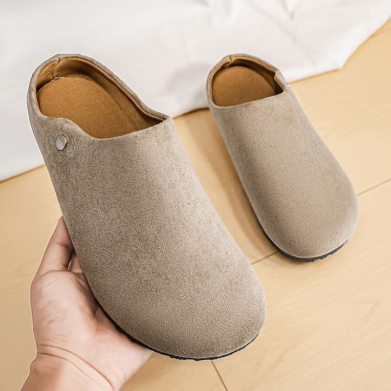 Men Suede Leather Slippers Mul - Mens Fashion Mullet recension och pris